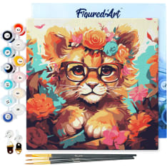 Figure'd Art Mini numeromaalaus Fantasy Lion Cub