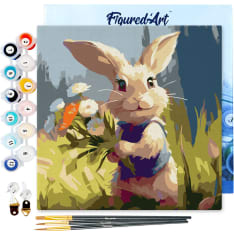 Figure'd Art Mini numeromaalaus Bunny and Wildflower