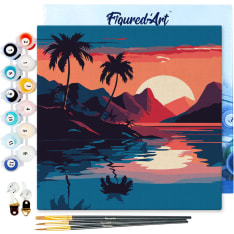 Figure'd Art Mini numeromaalaus The Sea Sunset