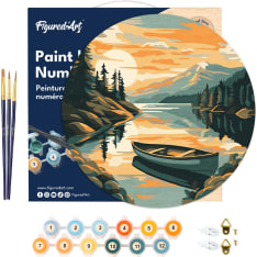 Figure'd Art Puinen numeromaalaus Mountain Lake