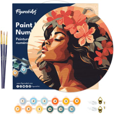 Figure'd Art Puinen numeromaalaus Floral Woman