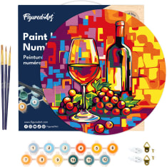 Figure'd Art Puinen numeromaalaus Wine and Grapes
