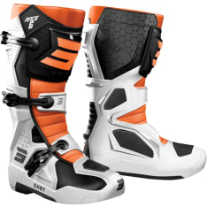 Shot MX Race 6 Black/White/Orange driving boot