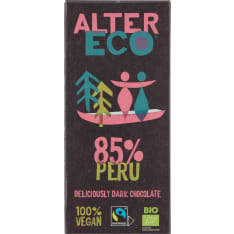 Alter Eco 100 g 85% chocolate