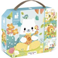 Janod Animals 6-9-12-16pcs Puzzle Case