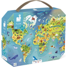 Janod World Map 100p Jigsaw Puzzle Case
