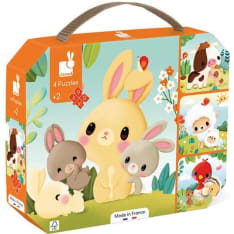 Janod Farm animals puzzle portfolio
