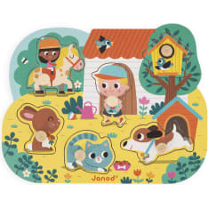 Janod Home yard puzzle with knobs