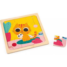 Janod Wooden Cat 9p Jigsaw Puzzle