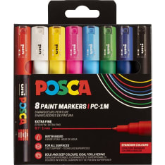Uni Posca Marker 8 kpl PC-1M-perusvärit maalikynäsetti