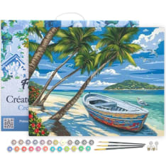 Figure'd Art numeromaalaus Boat under the Coco