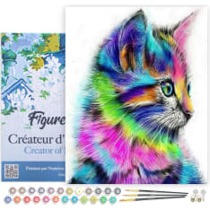 Figure'd Art Colorful Kitten numeromaalaus