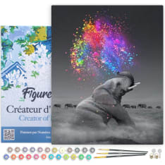 Figure'd Art Elephant Art colors numeromaalaus