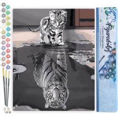 Figure'd Art numeromaalaus Kitten Reflectiv