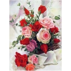 Figured Art Timanttimaalaus Roses Beautiful Fl