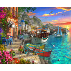 Figure'd Art numeromaalaus Beautiful harbor