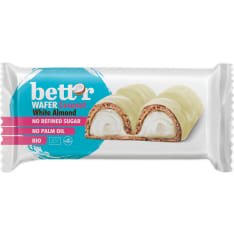 Bett'r 33 g white chocolate waffle bar coconut