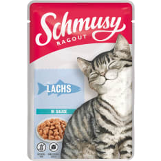 Schmusy Ragout 100 g lohta kastikkeessa kissan täysravinto