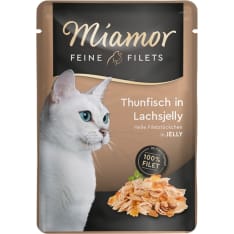 Miamor Fine Filets Tonnikala & lohihyytelössä 100 g