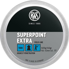 RWS Superpoint 4,5mm 0,53g 500 kpl ilma-ase luoti