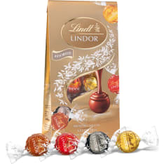 Lindt Lindor Mansikka & Kerma täyte valkosuklaakuula 137g