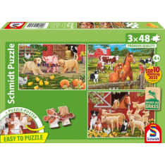 Schmidt Animals on the Farm 3x48p puzzle