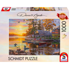 Schmidt Darrel Bush: Boathouse With Canoes 1000p Jigsaw Puzzle