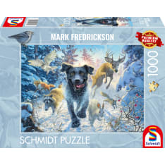 Schmidt Black Labrador in the Snow 1000p puzzle