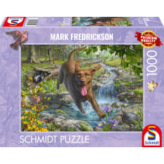 Schmidt Springtime Cavorting With a Labrador Retriever 1000p puzzle