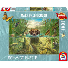 Schmidt Chocolate Labrador Takes a Cool Dip 1000p puzzle