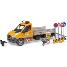Bruder MB Sprinter service vehicle, worker and accessories