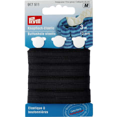 Prym 12 mm reikäkuminauha + 3 nappia