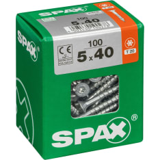 Spax TX 5x40 uppokanta yleisruuvi