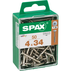 Spax TX 4x34 nickel-plated furniture screw