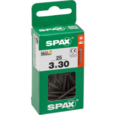SPAX Universal countersunk T-STAR plus full thread black A2T 3x30 S 25 pcs