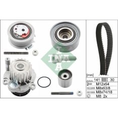 Schaeffler INA 530 0463 30 Timing belt set with water pump