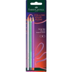Flow Edition Grip graphite blistercard of 3 pencils