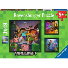 Ravensburger Minecraft Biomes 3x49p Jigsaw Puzzle