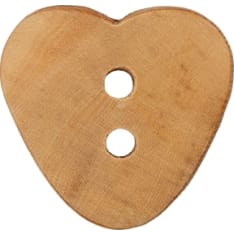 Prym wooden heart button