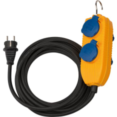 Brennenstuhl 10m 4-part outdoor extension cord with hook
