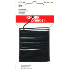 Knorr elasticatedcord 0,9mm / 5m, white, round