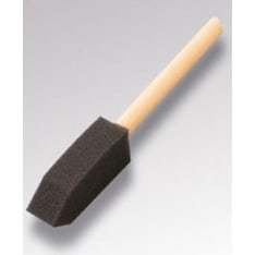 Sponge brush with wooden stick