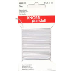 Knorr elasticatedcord 0,9mm / 5m, white, round