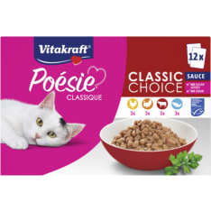 Vitakraft Poésie Classique Kastikkeessa 12 x 85 g kissan märkäruoka