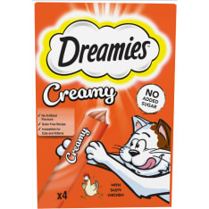 Dreamies Creamy Kanaa 4x10 g kissan herkku