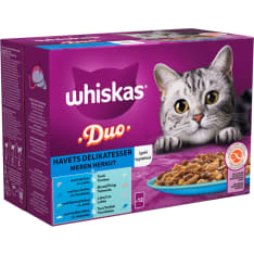 Whiskas 1+ Duo 12 x 85 g meren herkut hyytelössä