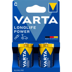 Varta Longlife C batteries, 2 pack