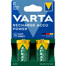 Varta Recharge Accu Power C 3000 mAh 2 kpl akkuparisto