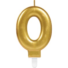 Kullanvärinen numerokynttilä