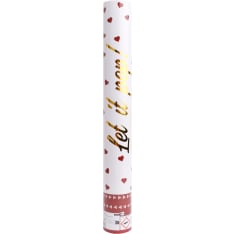 Confetti stick heart red 40 cm